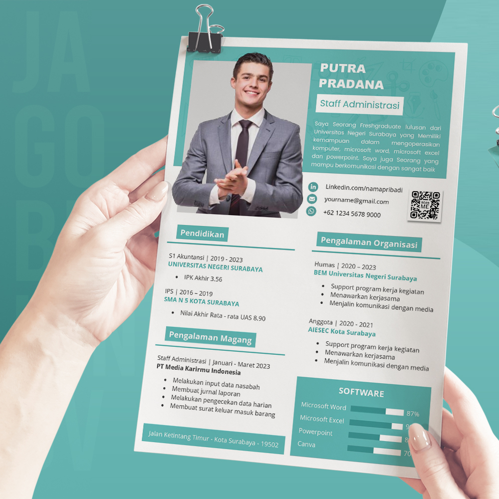 Template CV Dan Surat Lamaran Kode 070 Template cv dan surat lamaran kode 070